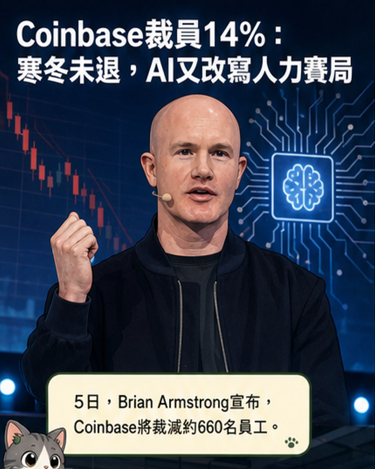 Coinbase裁員14%：AI改變運作模式