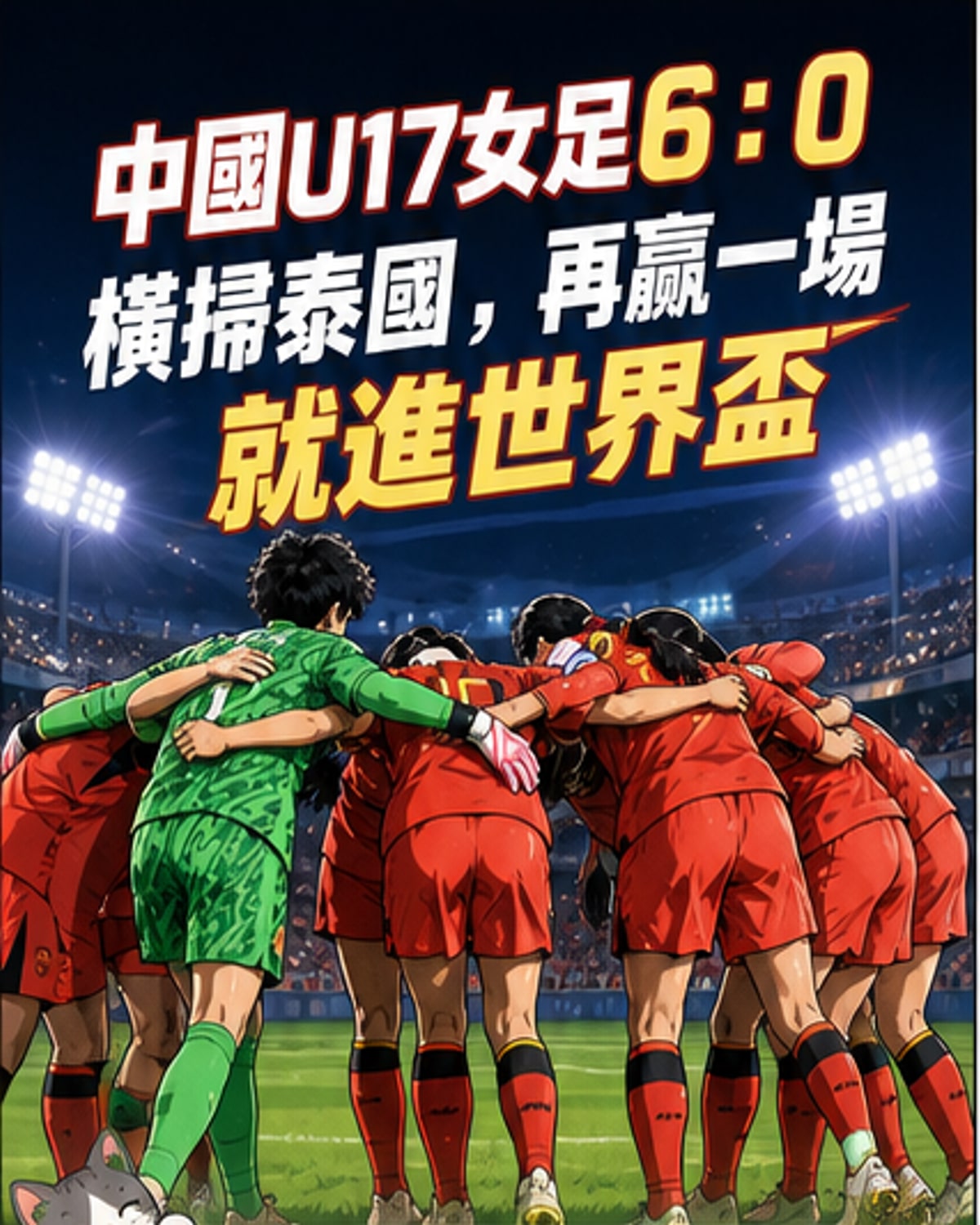 U17女足6:0泰國 晉級八強