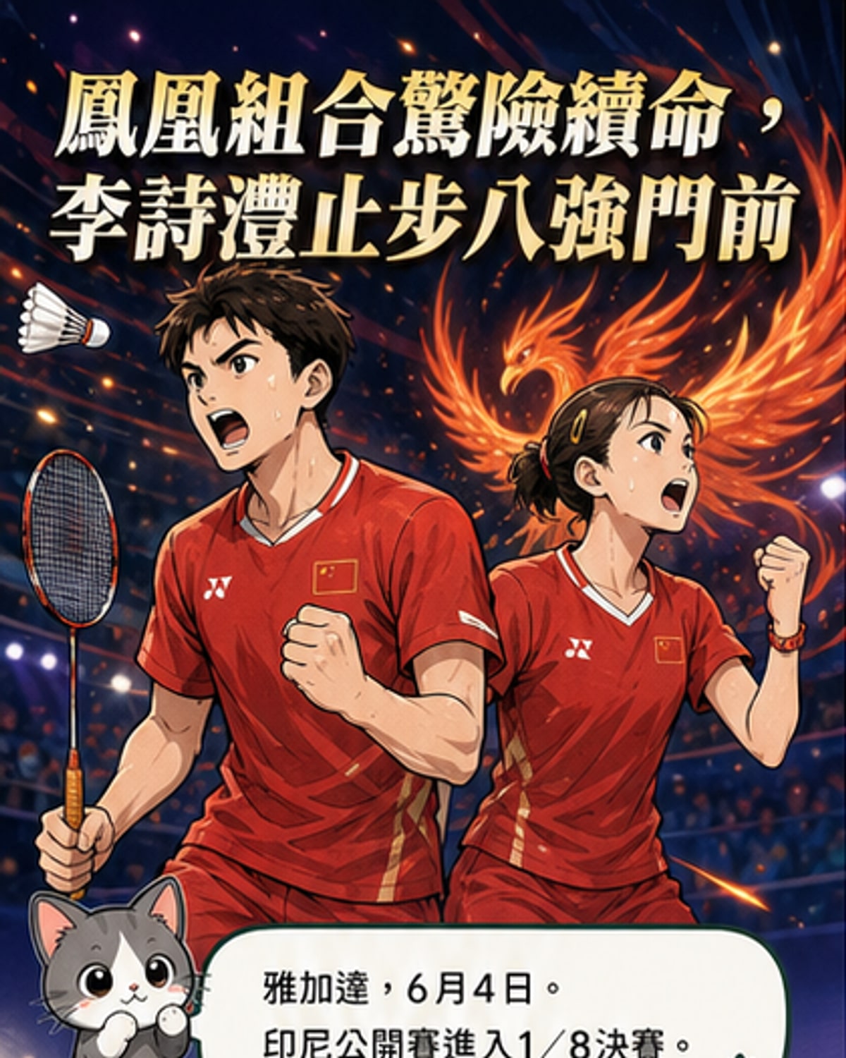 「鳳凰」組合逆境晉級八強