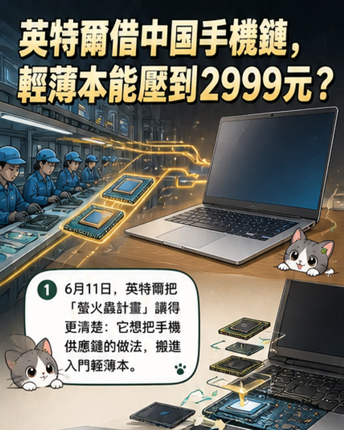 英特爾螢火蟲計畫靠中國供應鏈降價