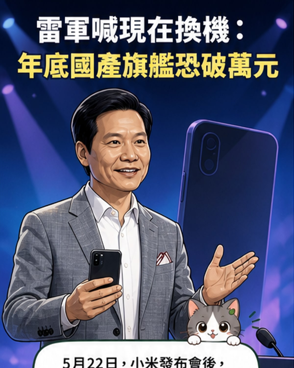 國產旗艦手機年底將破萬元