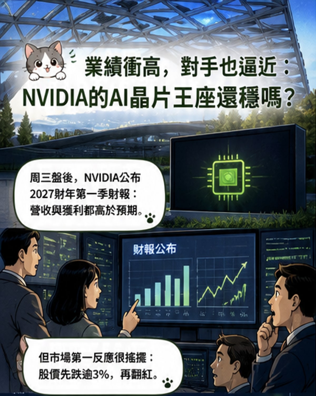 輝達Q1財報超預期 芯片需求強勁