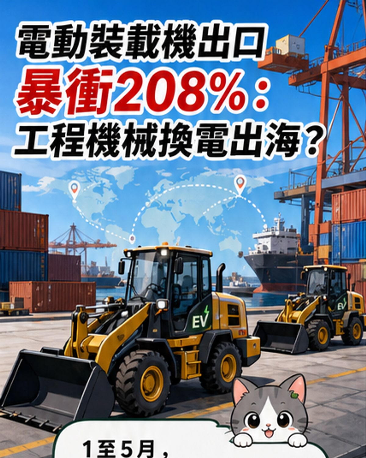 電動裝載機出口暴增208%