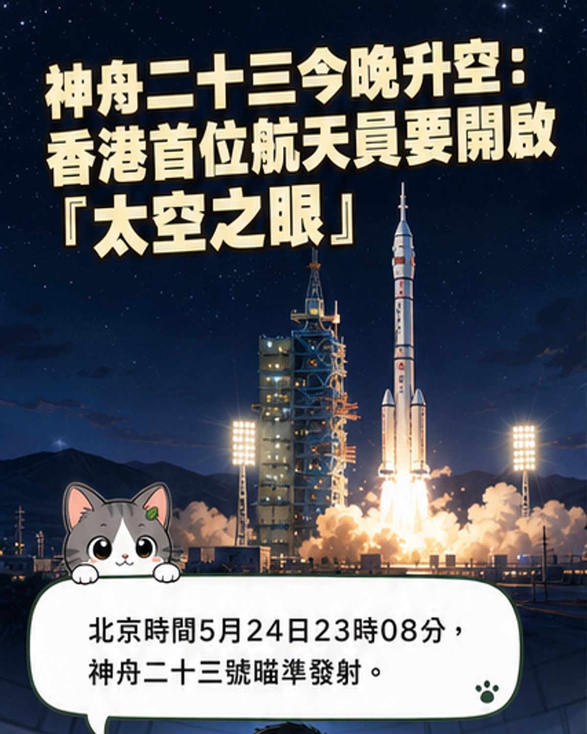 神舟二十三號今晚升空