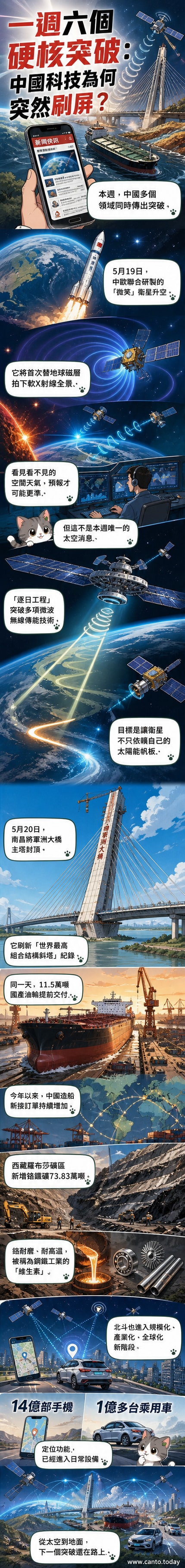 「微笑」衛星在太空中運行,對地球磁層進行軟X射線成像示意圖,背景為地球與太空環境。