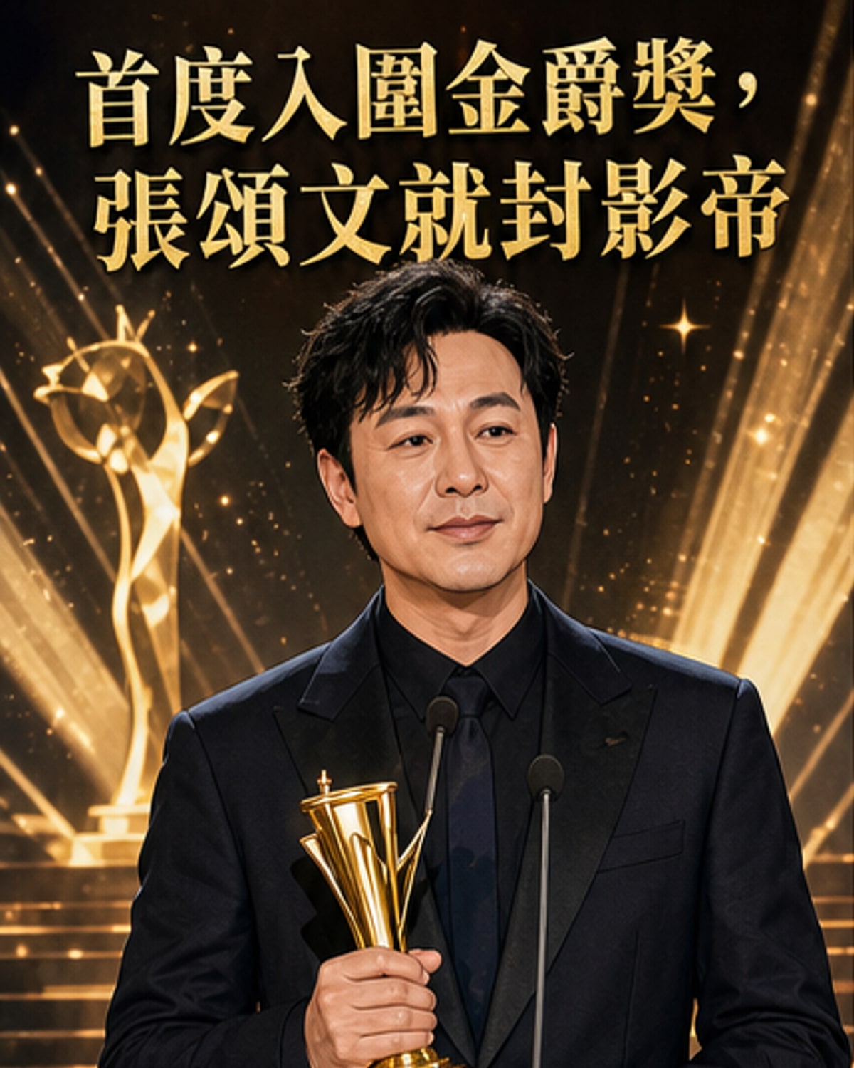 張頌文首度入圍即奪金爵影帝