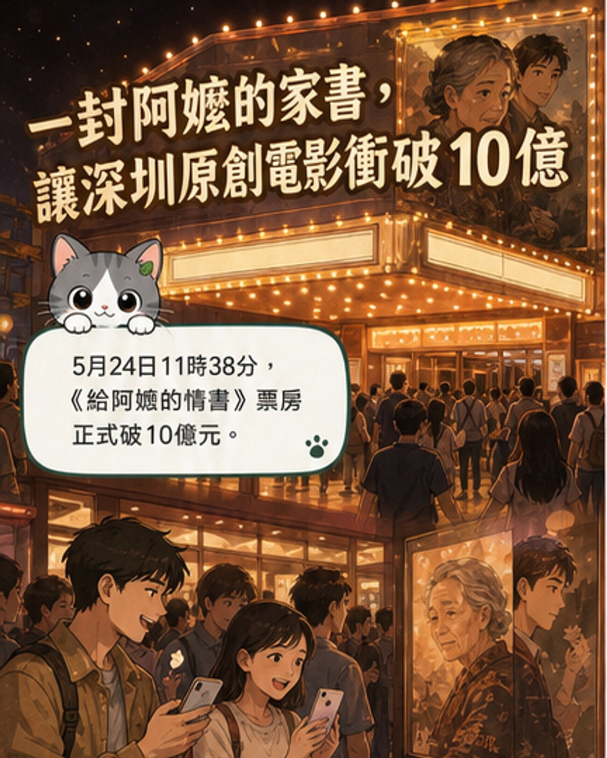 《給阿嬤的情書》票房破10億