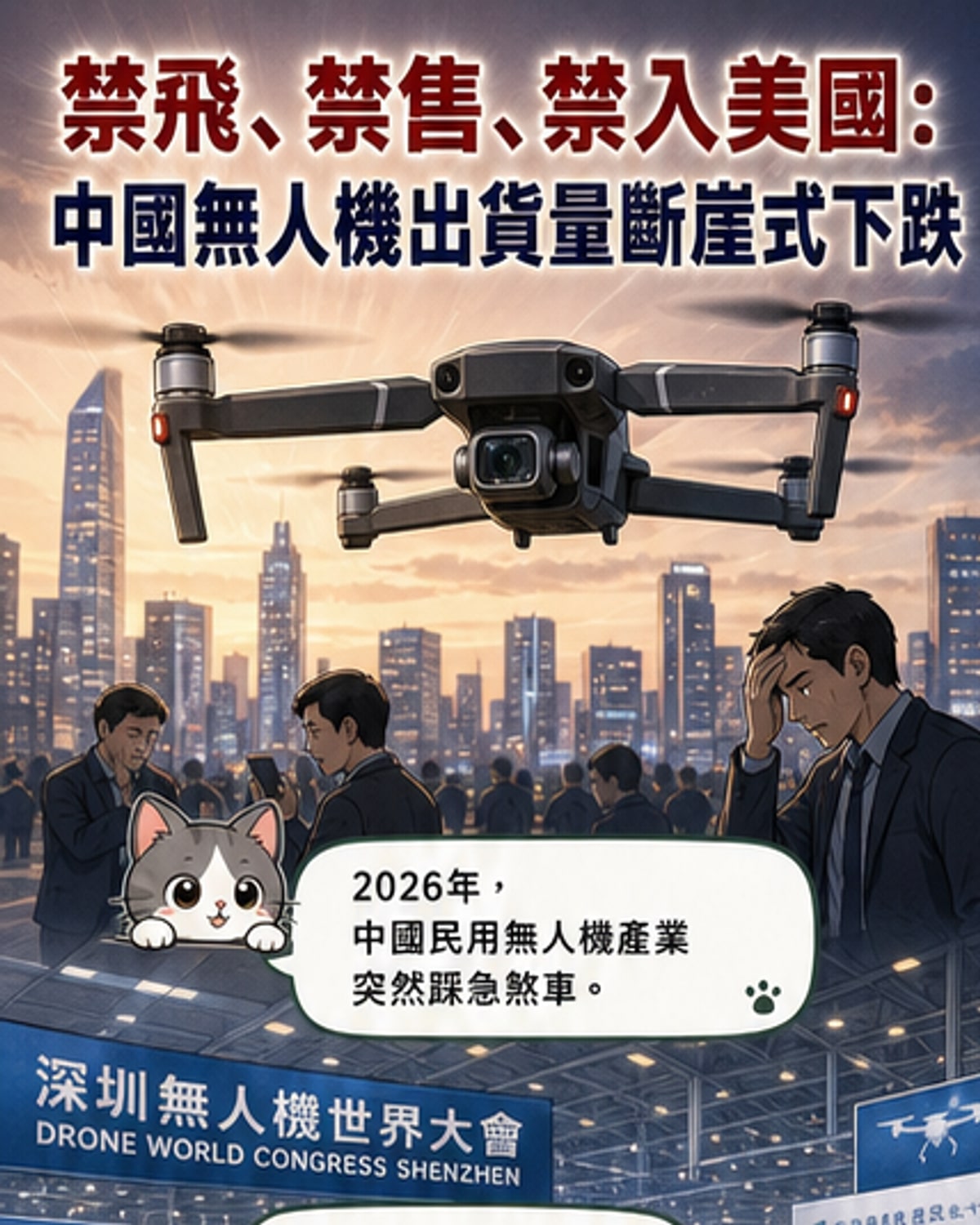 中國無人機出貨崩跌