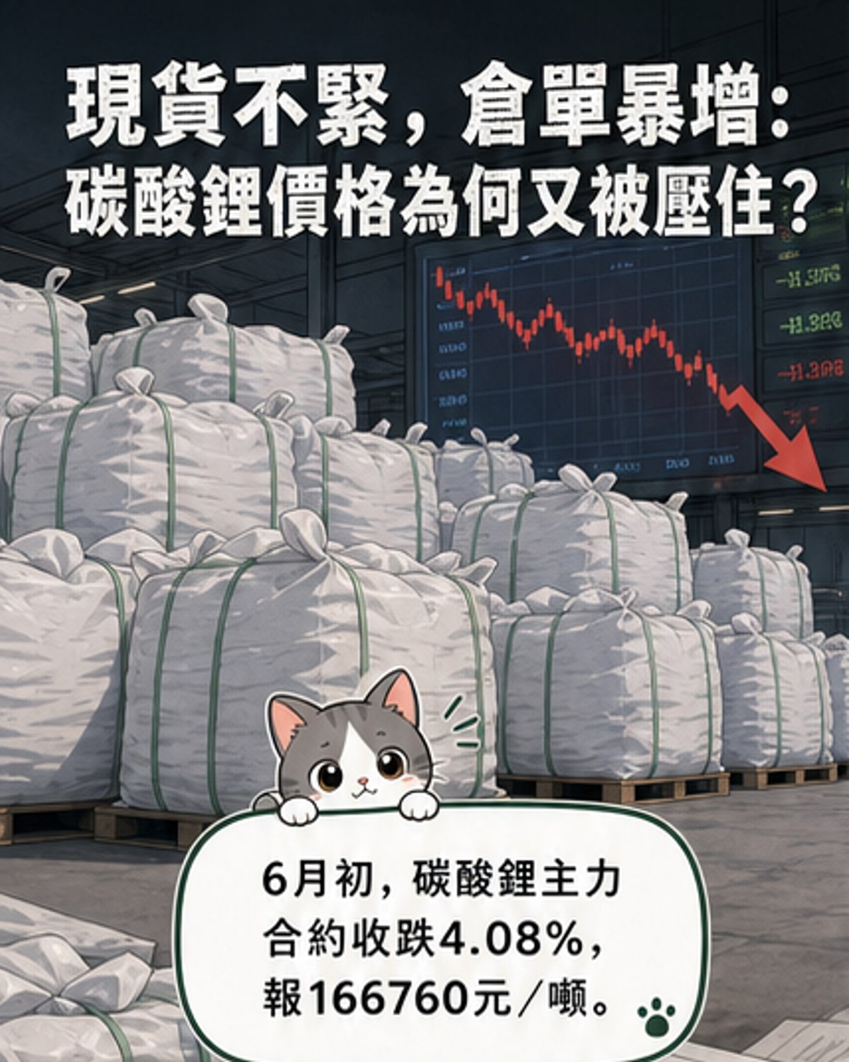 碳酸鋰市況矛盾：現貨不緊，倉單卻創新高