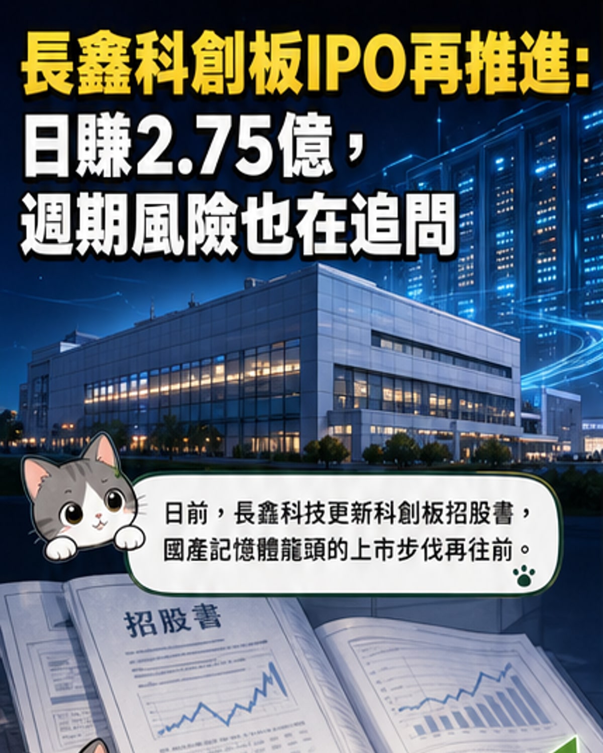 長鑫科技日賺2.75億衝刺IPO