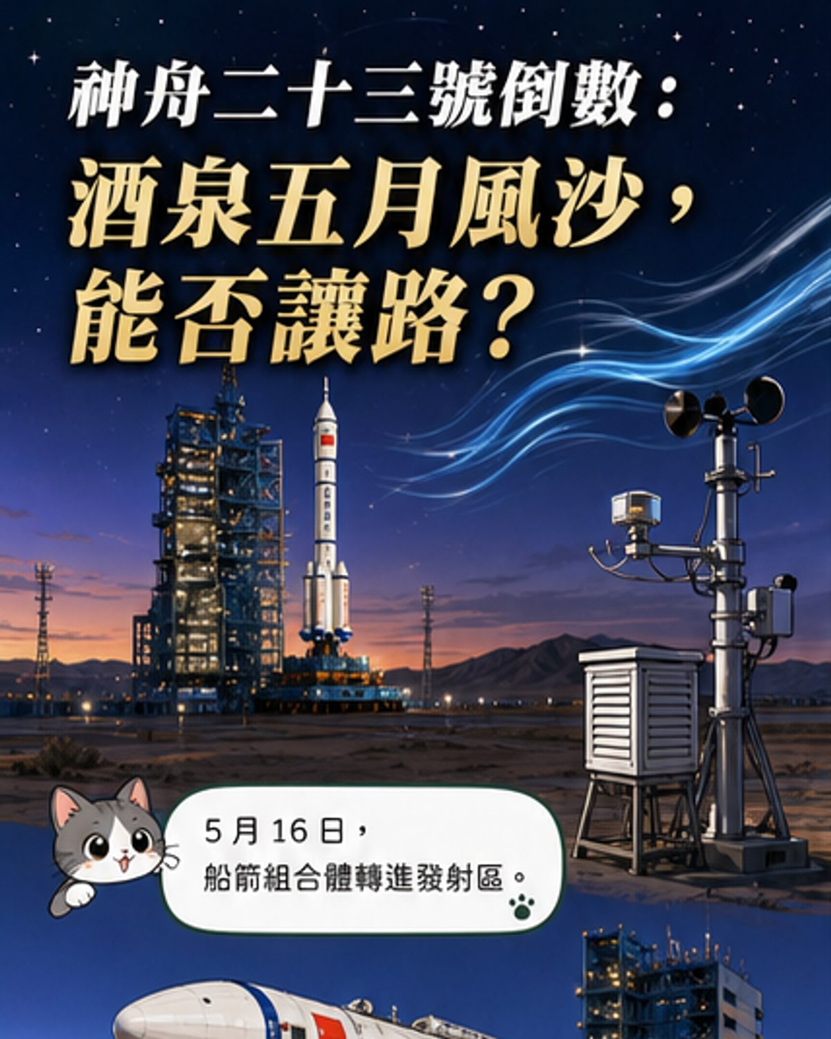 神舟二十三號發射在即 天氣助力