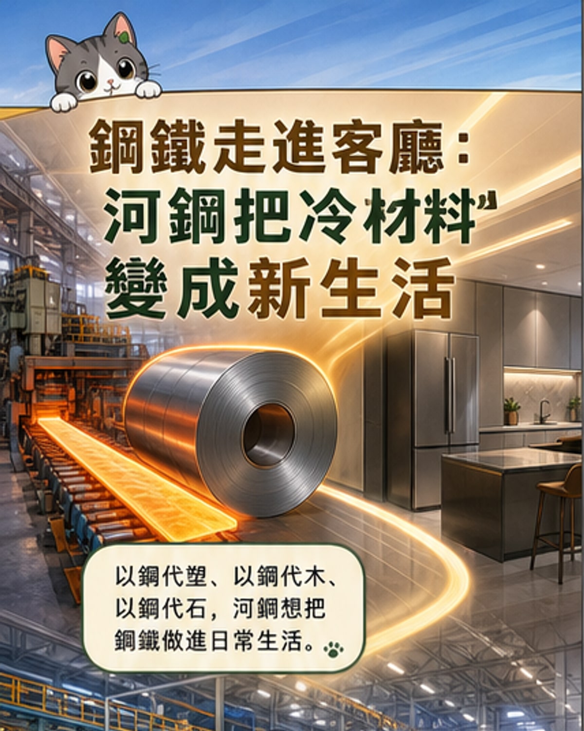 河鋼以鋼代木,打造綠色建材新選擇
