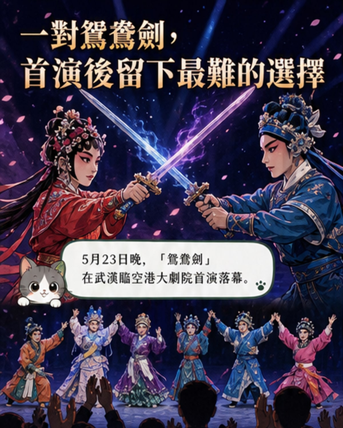 新編京劇《鴛鴦劍》武漢首演成功