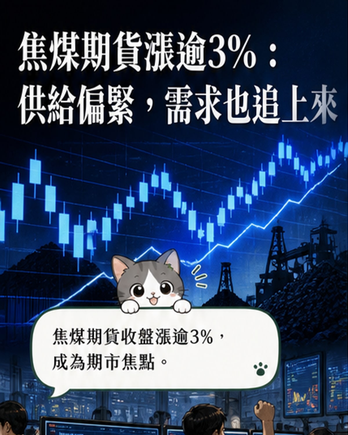 焦煤期貨漲超3%