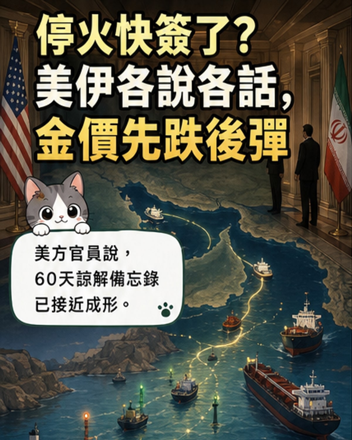 美伊停火有望？黃金價格回升