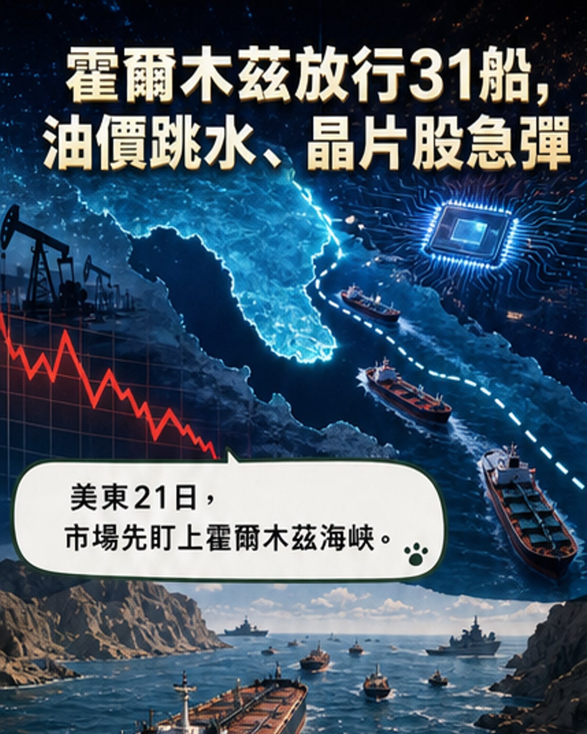 霍爾木茲海峽傳新進展,油價跳水、半導體股大漲