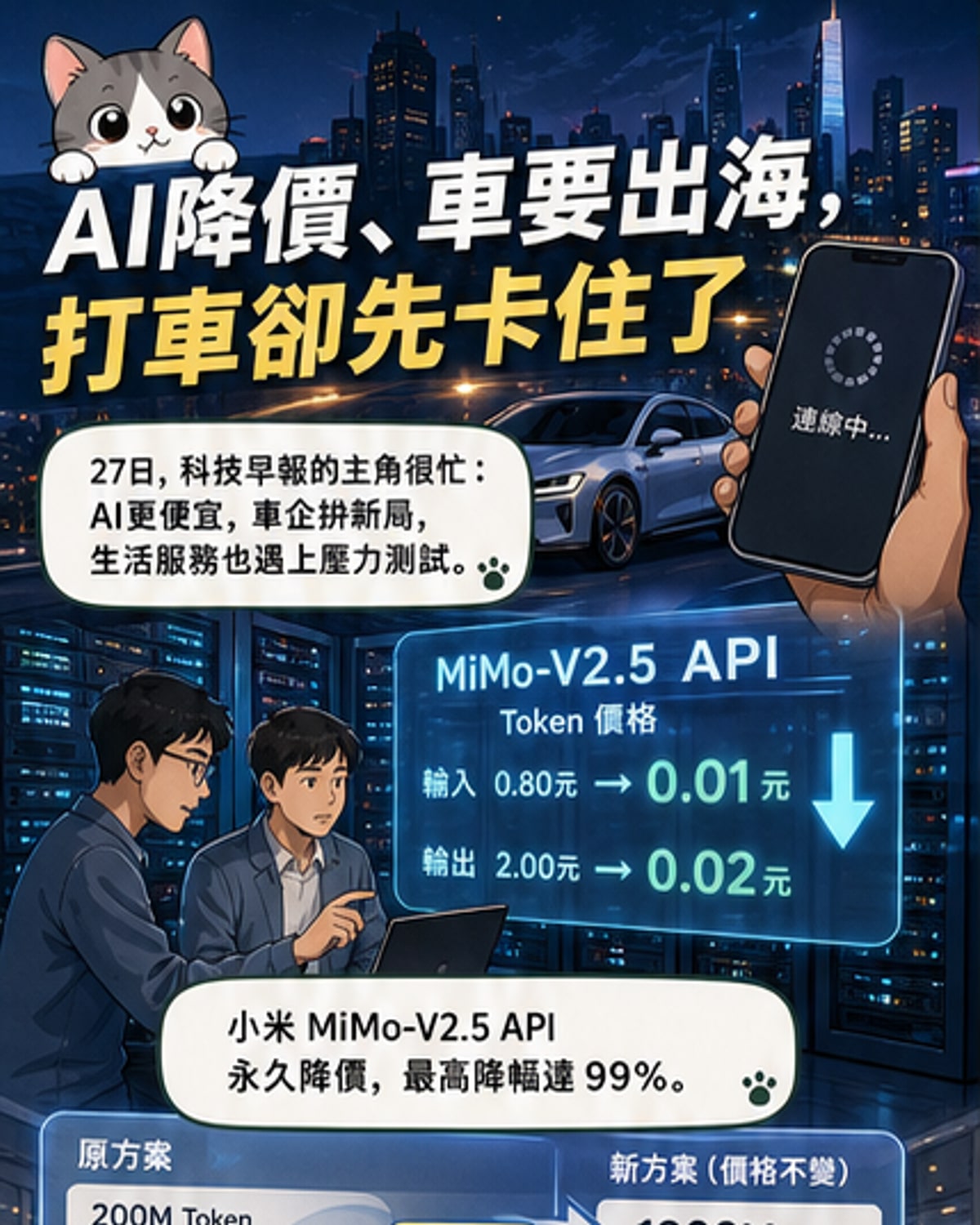 小米AI模型API價格大降99%