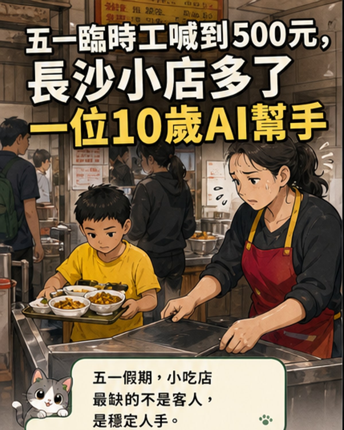 10後男孩用AI幫媽媽管店