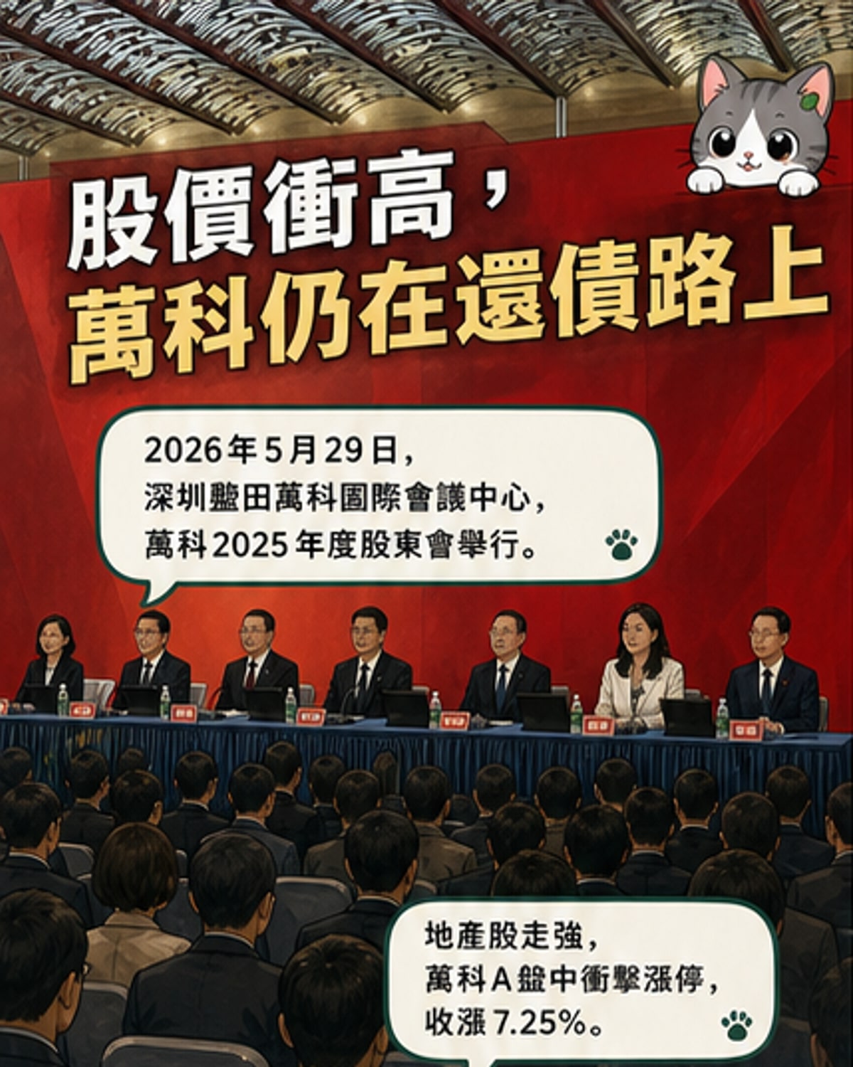 萬科股東會釋三大積極信號