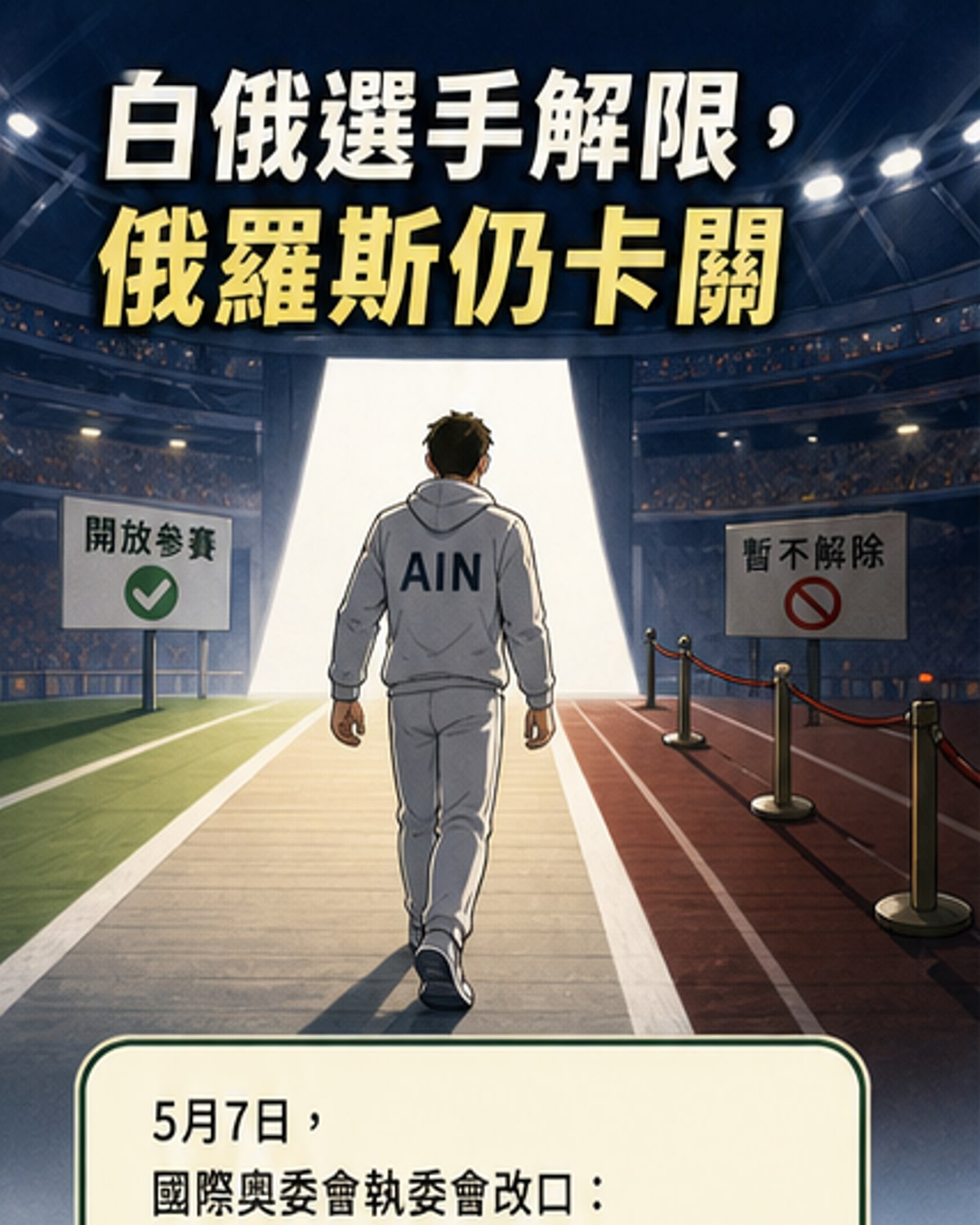 國際奧會放寬白俄羅斯選手參賽限制