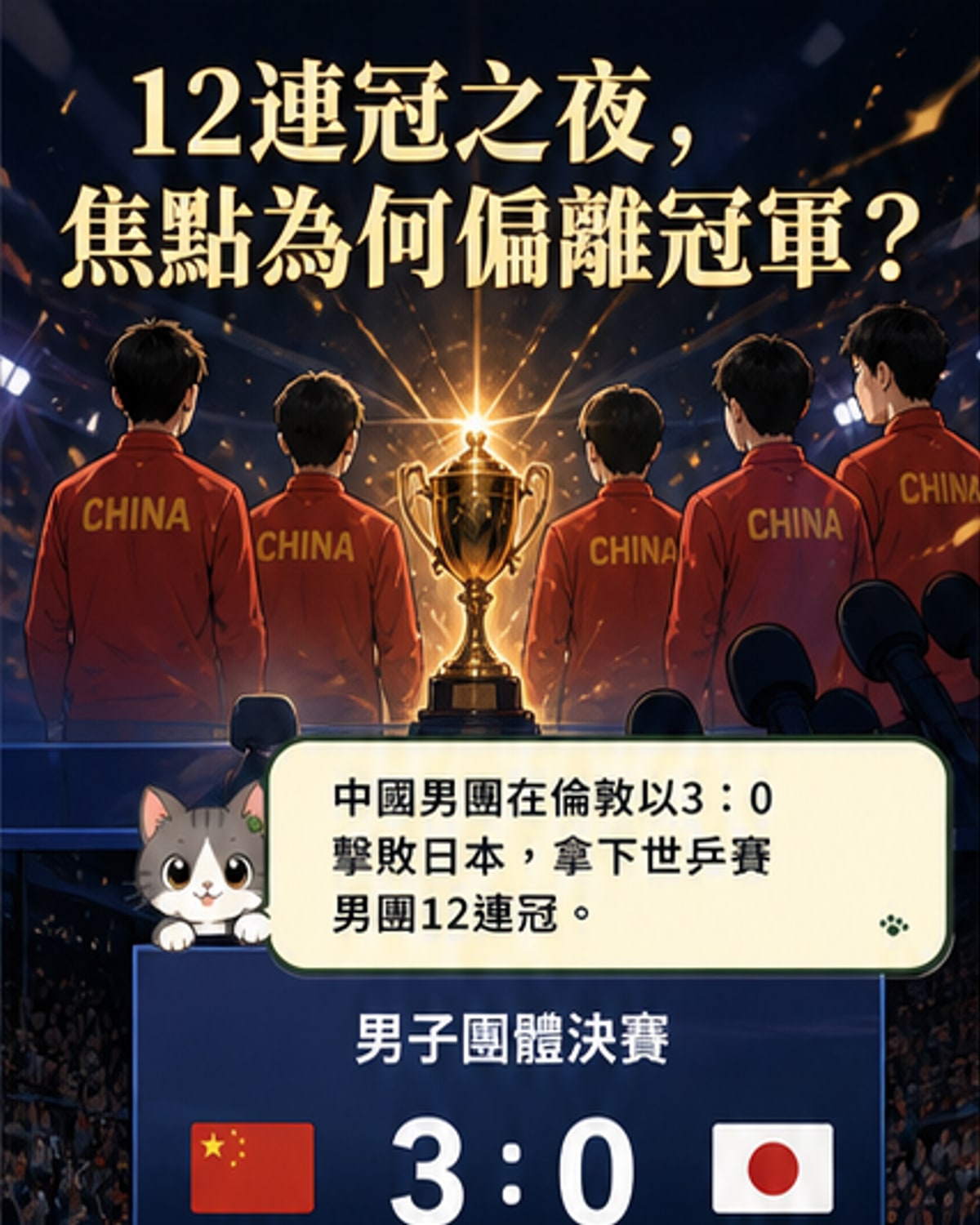 王楚欽摸頭林詩棟的瞬間