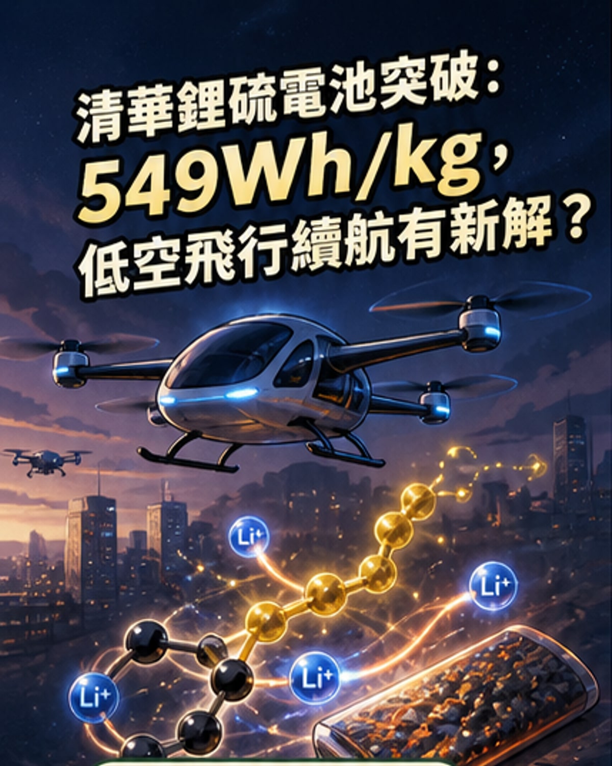 清大研發新電池 能量密度翻倍