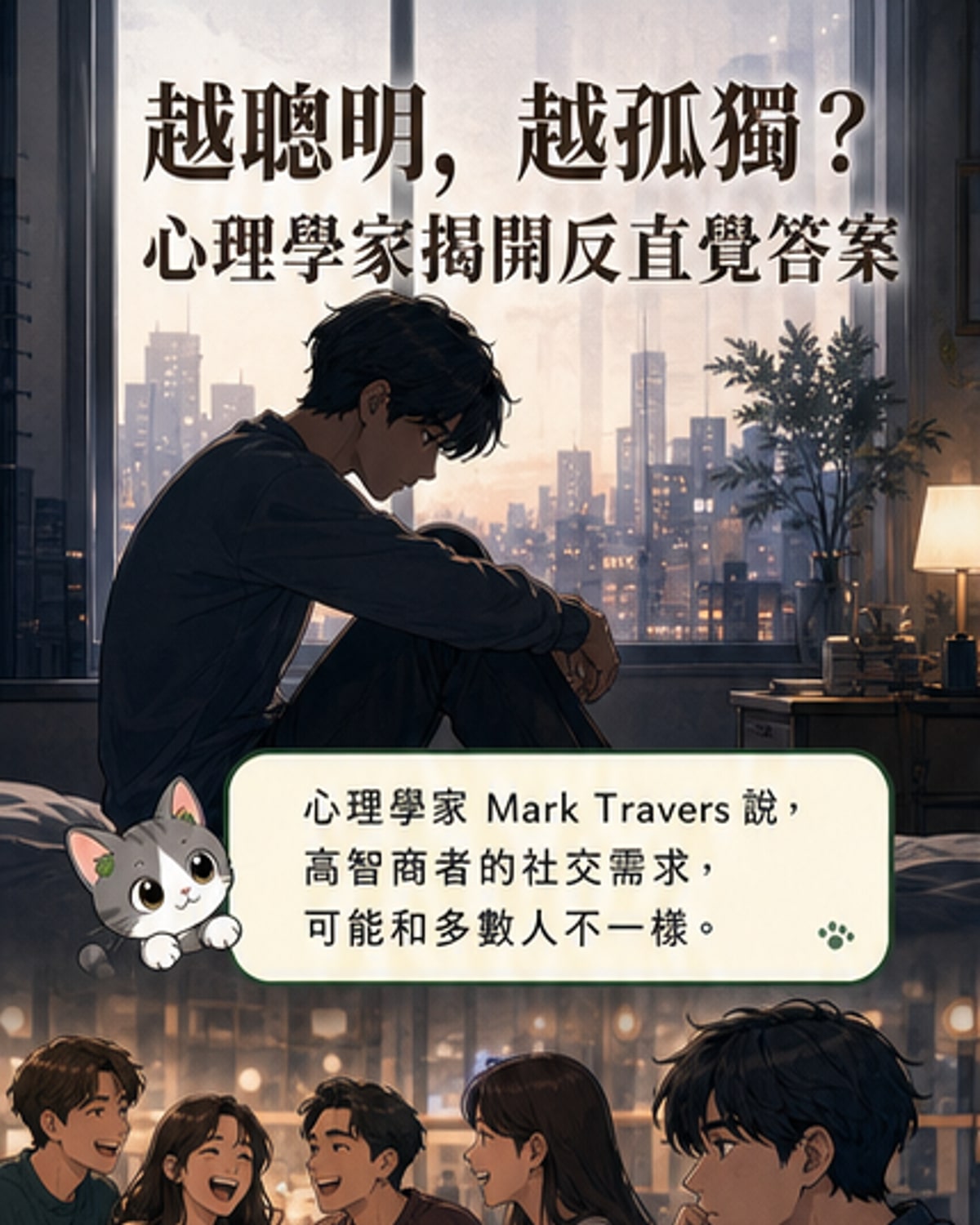 聰明人更容易孤獨?心理學揭原因