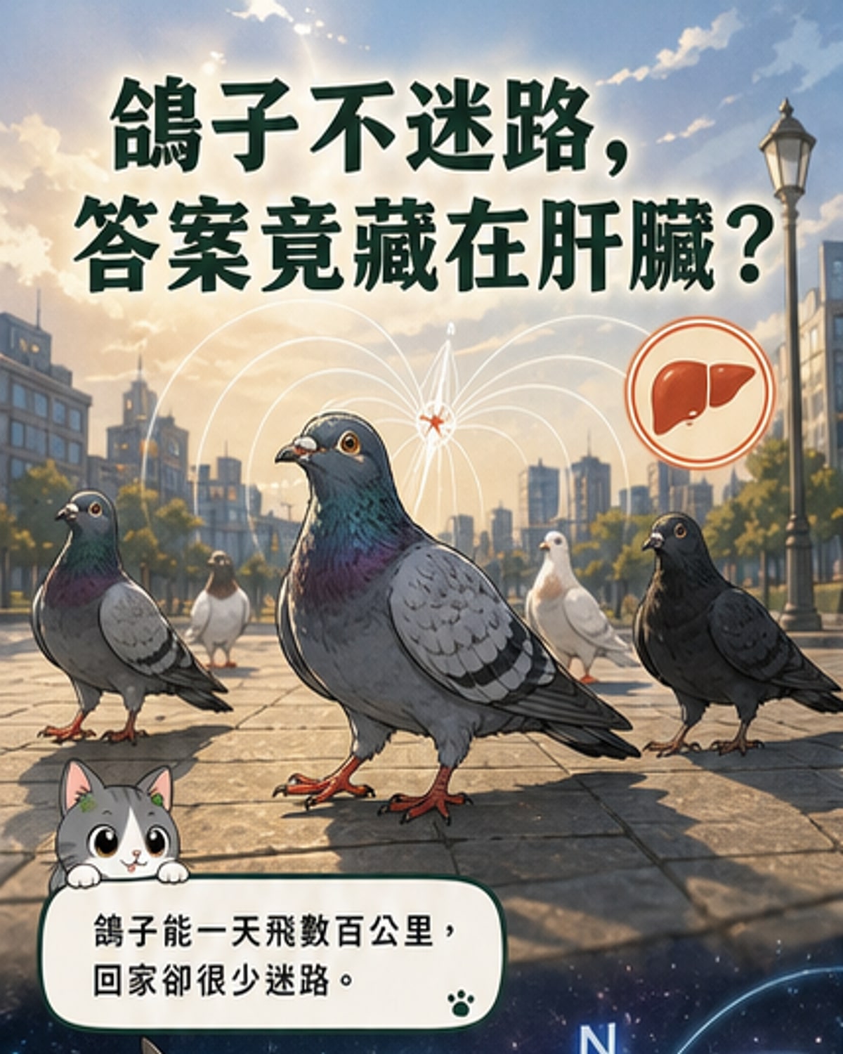 鴿子不迷路的關鍵在肝臟