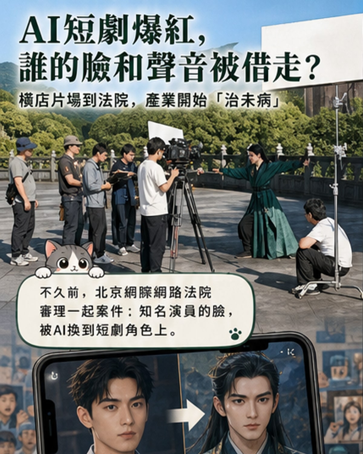 AI短劇亂象:換臉侵權與原創保護