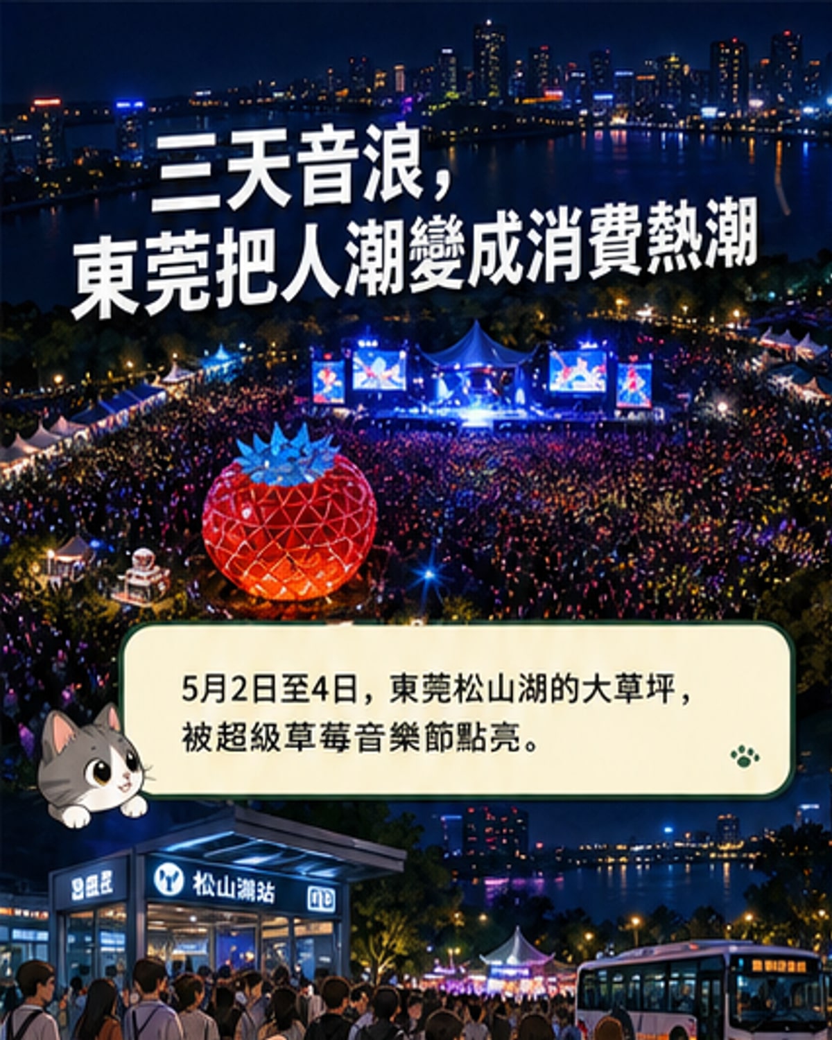 超9萬人湧入東莞草莓音樂節