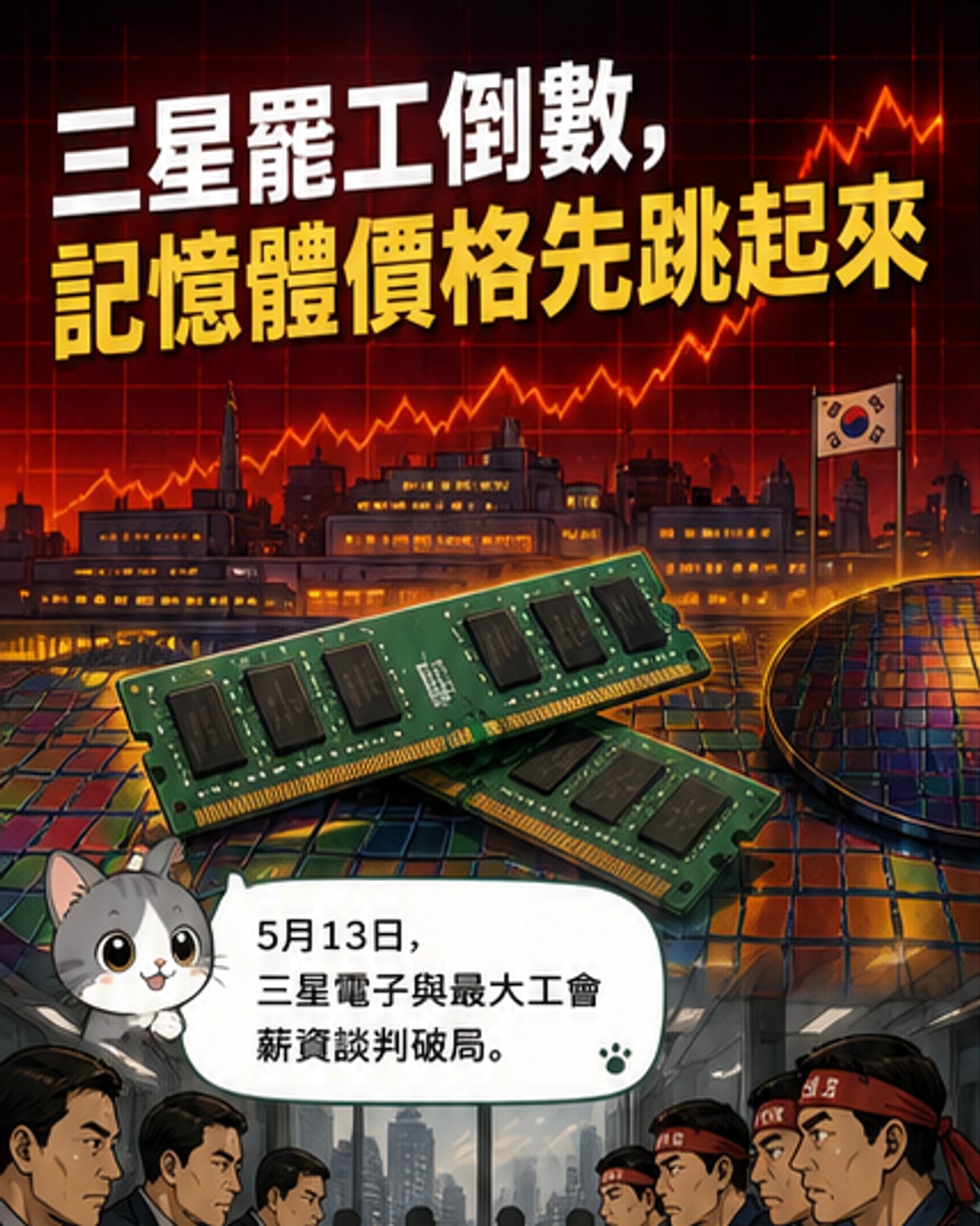 三星記憶體罷工引爆價格暴漲