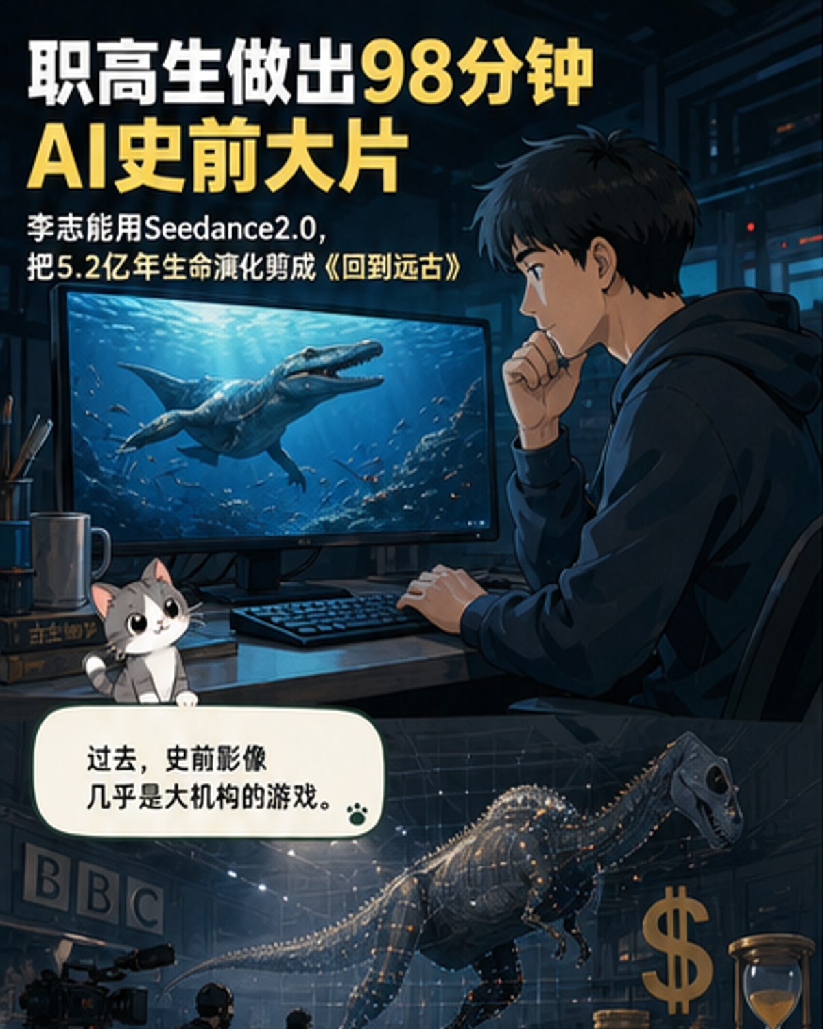 职高生用AI复原5亿年生命史