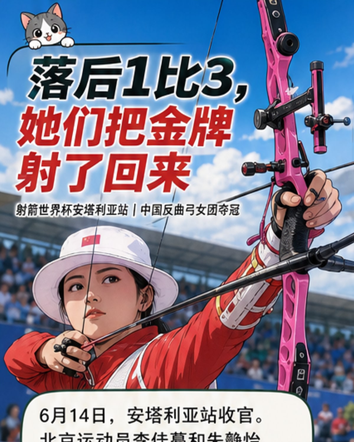 李佳蔓率队夺射箭世界杯团体金牌