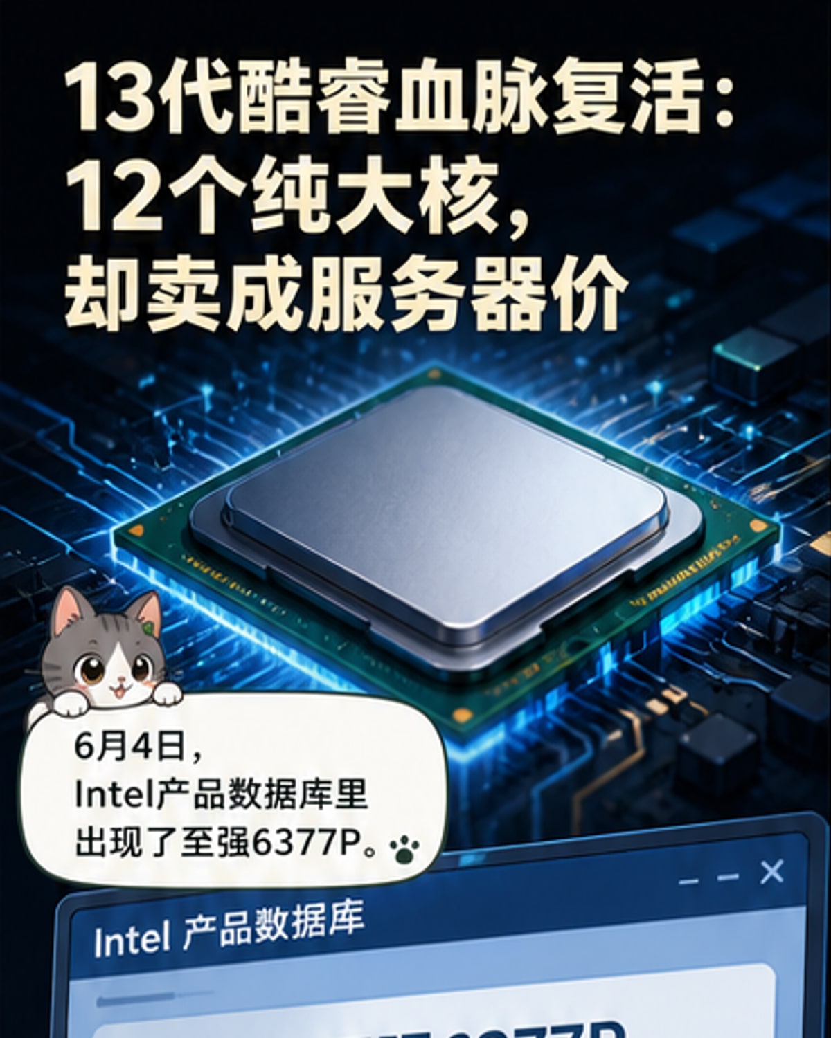 12纯大核至强复活：5.7GHz要价超7000元