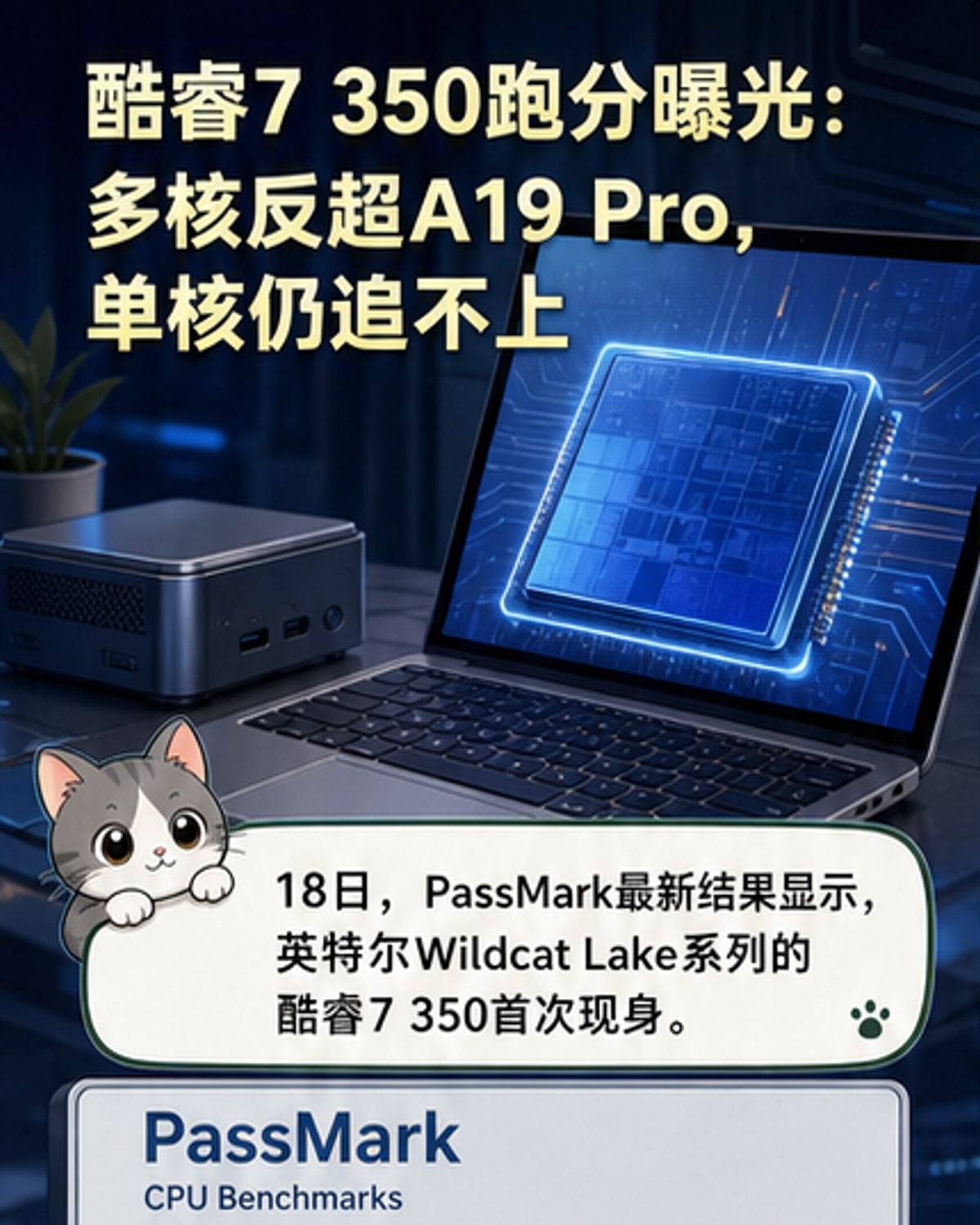 酷睿7 350多核反超A19 Pro