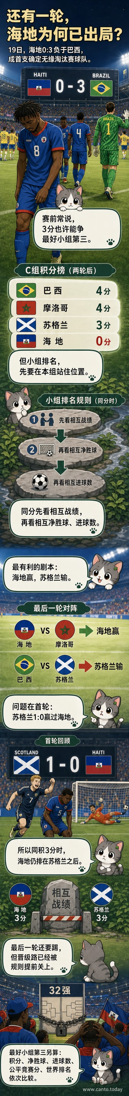 世界杯比赛现场，巴西队门将阿利松在比赛中防守，海地队已确定提前出局