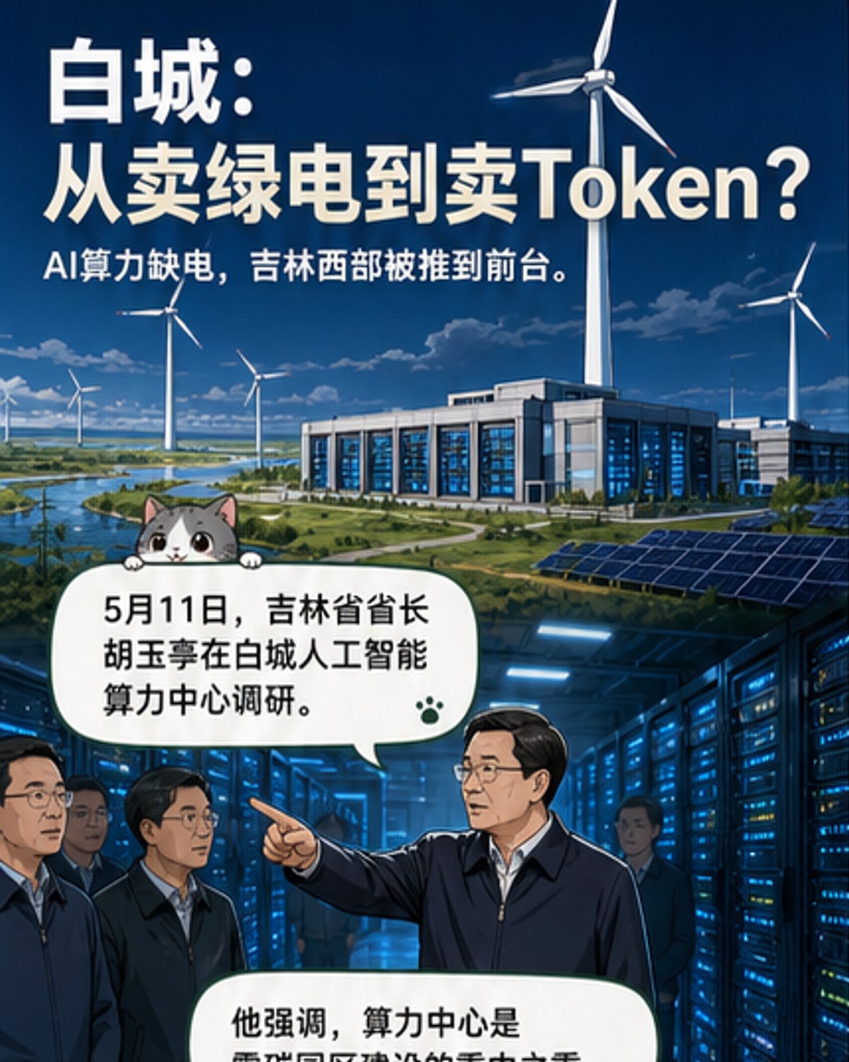 白城如何用风发电又算出Token？