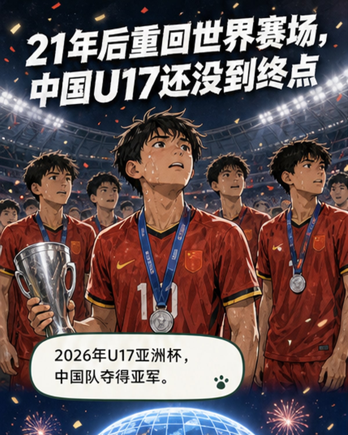 U17男足亚洲杯摘银