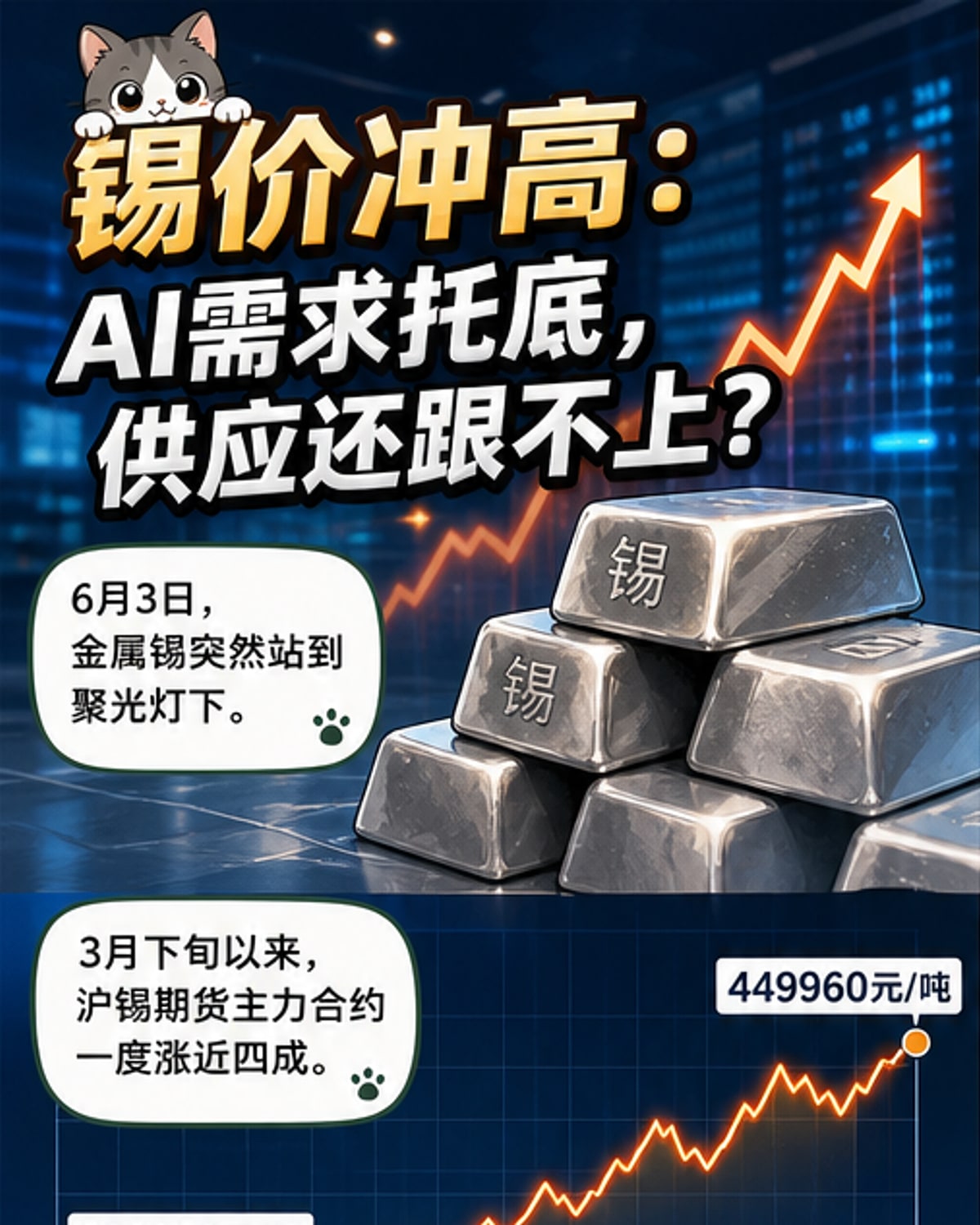 锡价上涨背后:AI需求与供应紧张