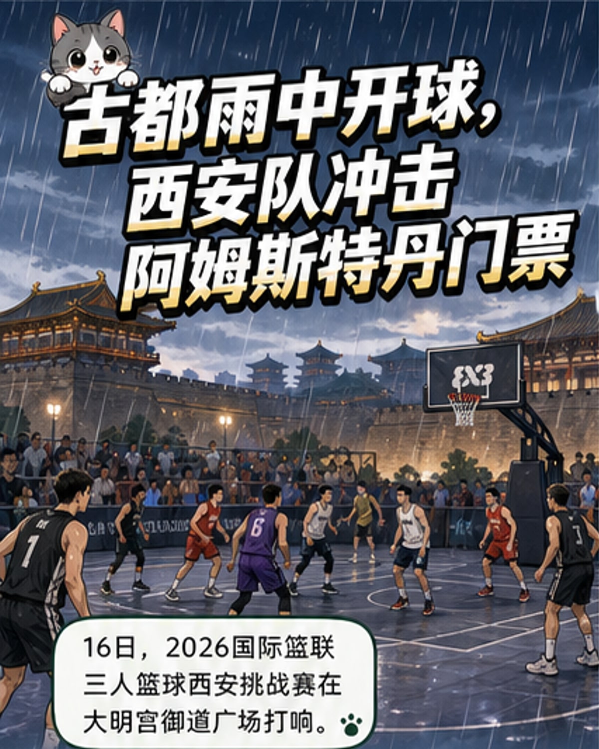 西安三人篮球挑战赛激战正酣