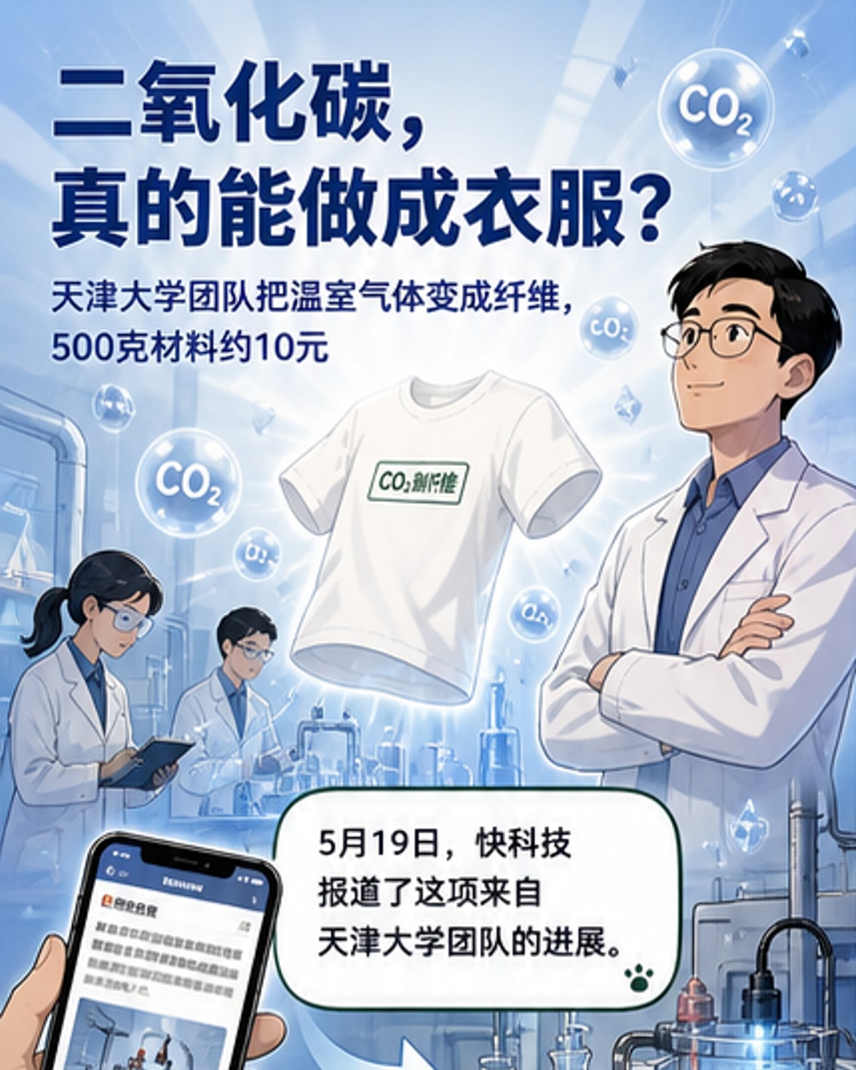 二氧化碳做成衣服?中国科学家突破