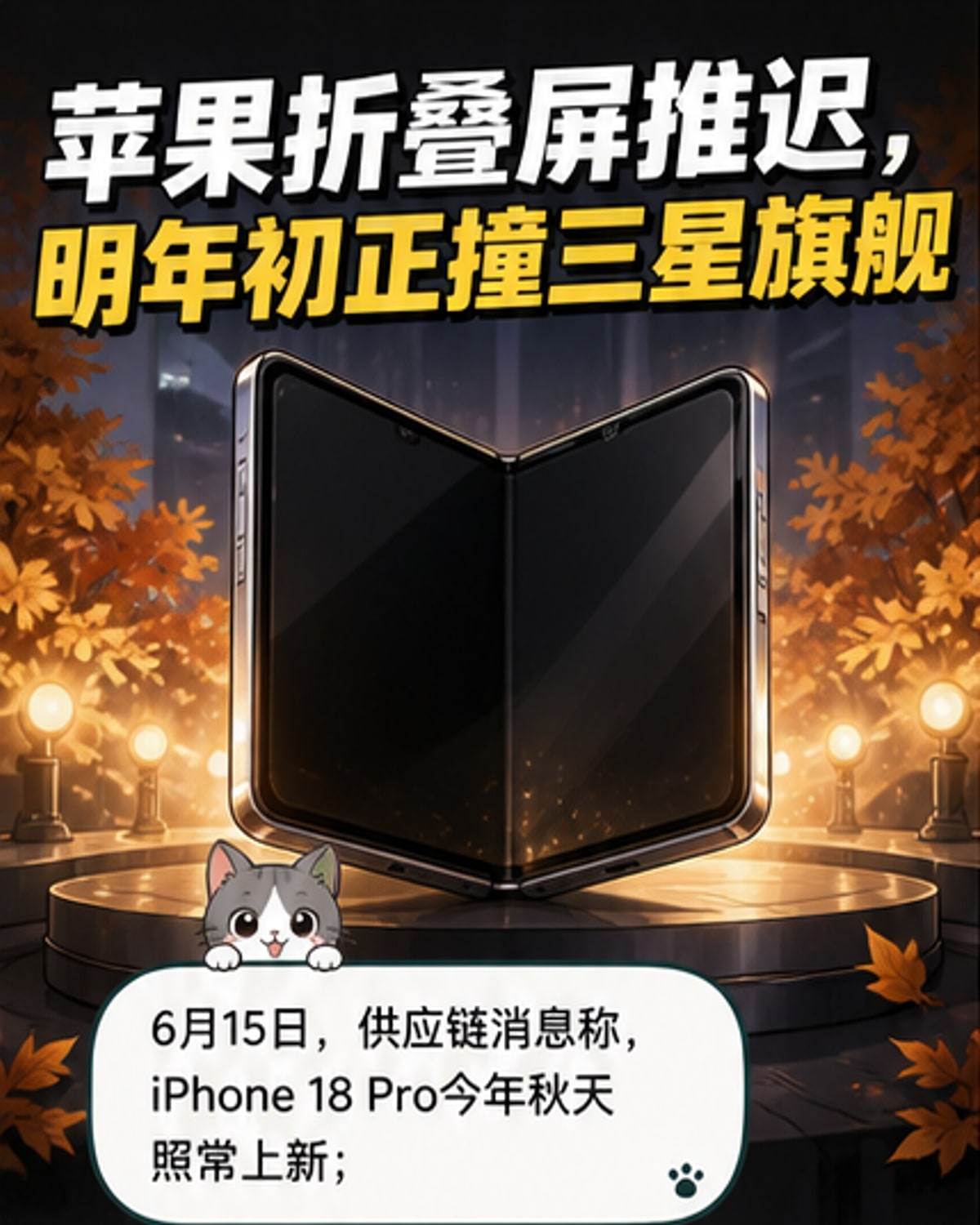 苹果首款折叠屏iPhone延期上市