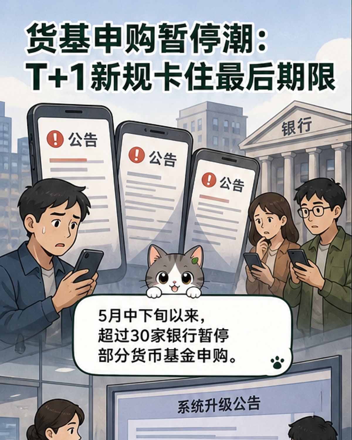 货基T+1结算倒计时,30多家银行暂停申购