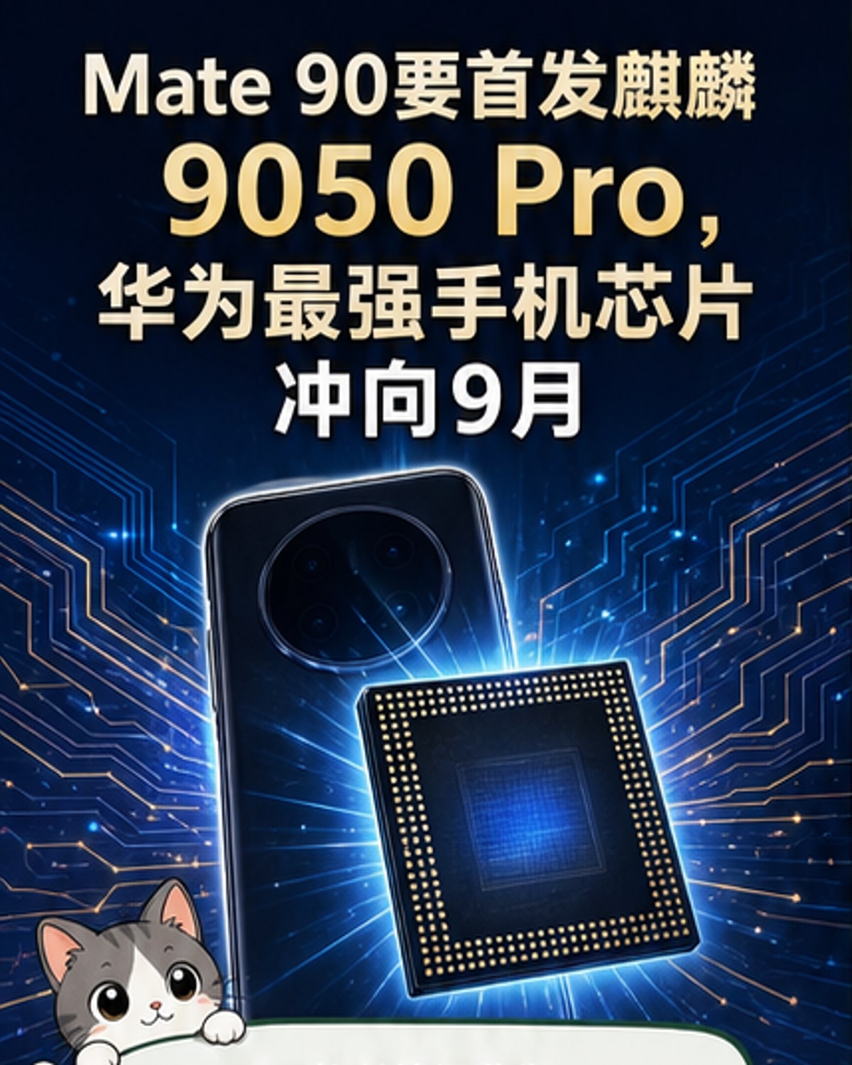 华为最强芯片麒麟9050 Pro将首发