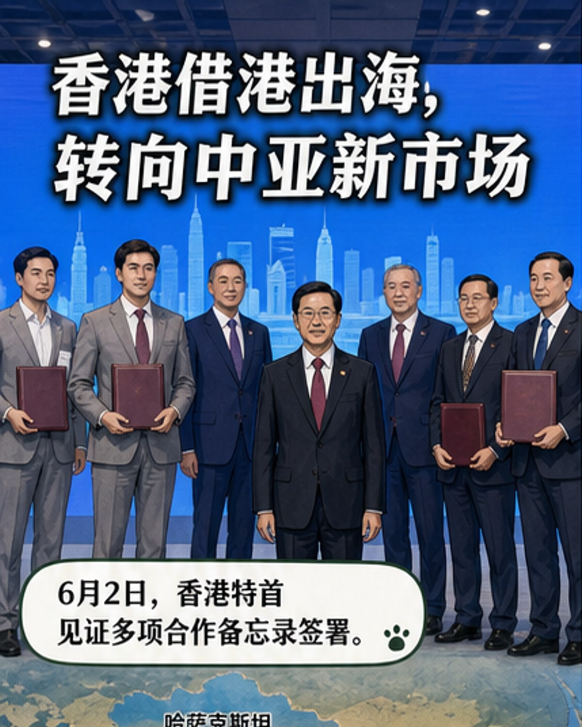香港出访中亚签多项合作