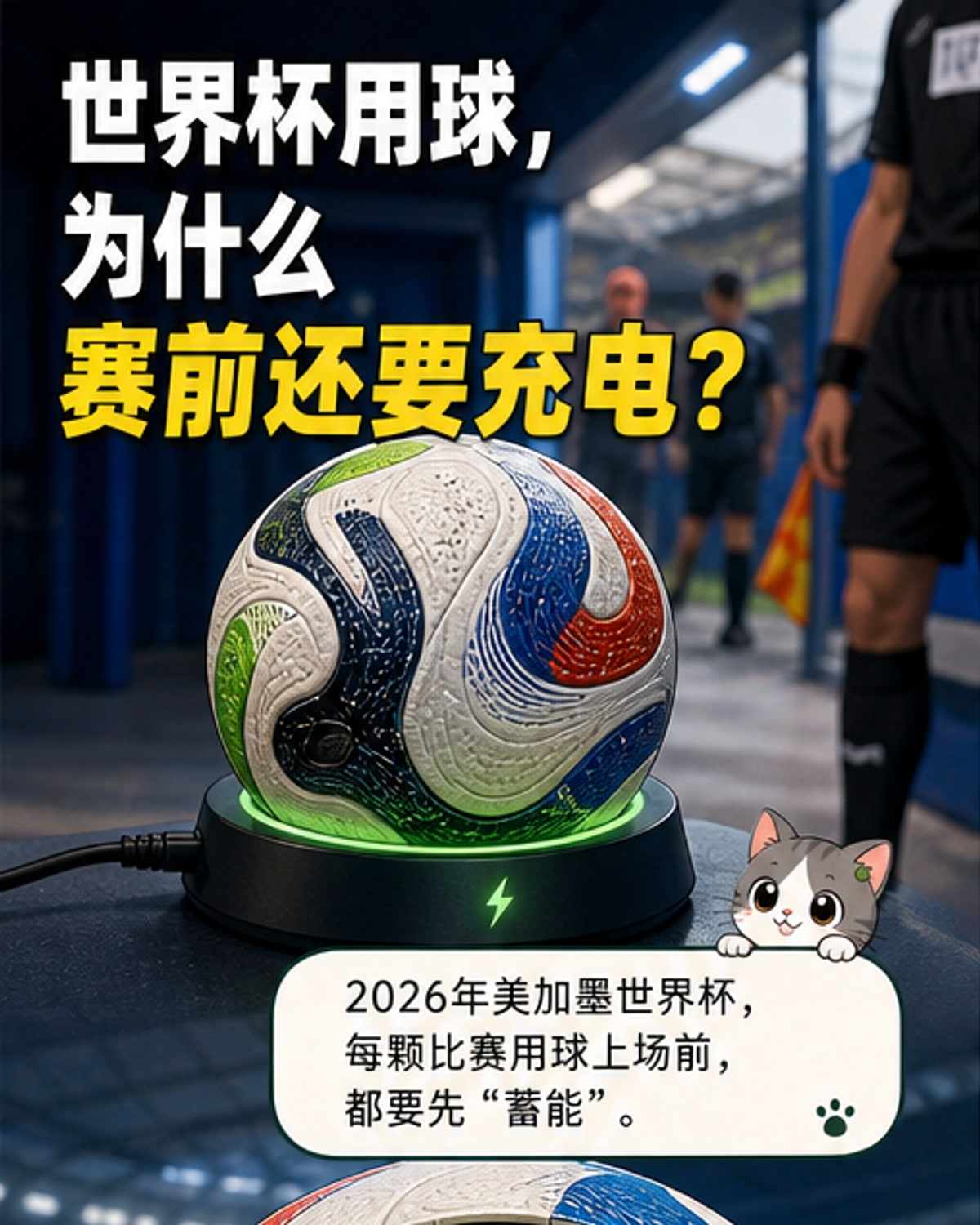 世界杯用球为何要充电