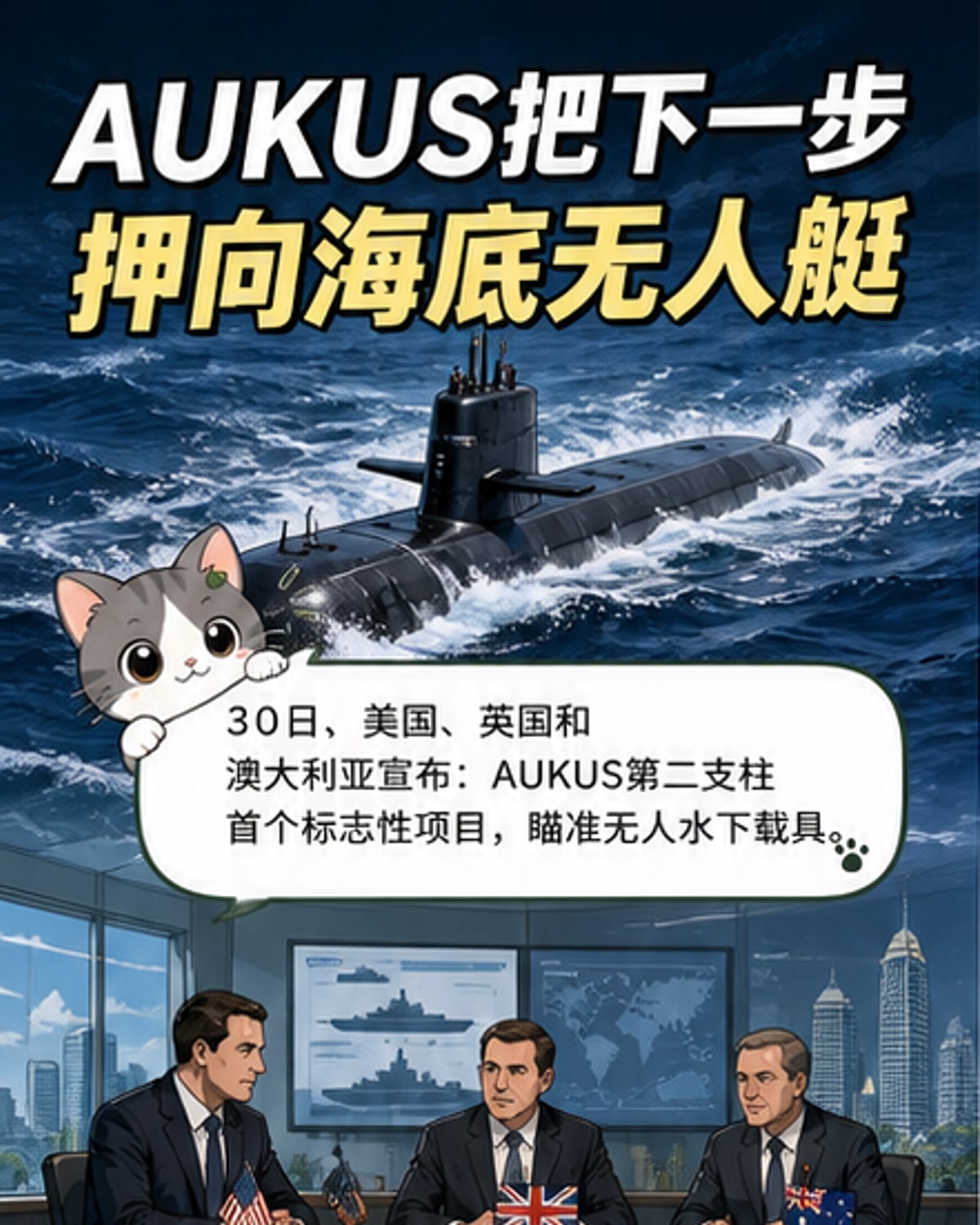 美英澳联手研发水下无人战力