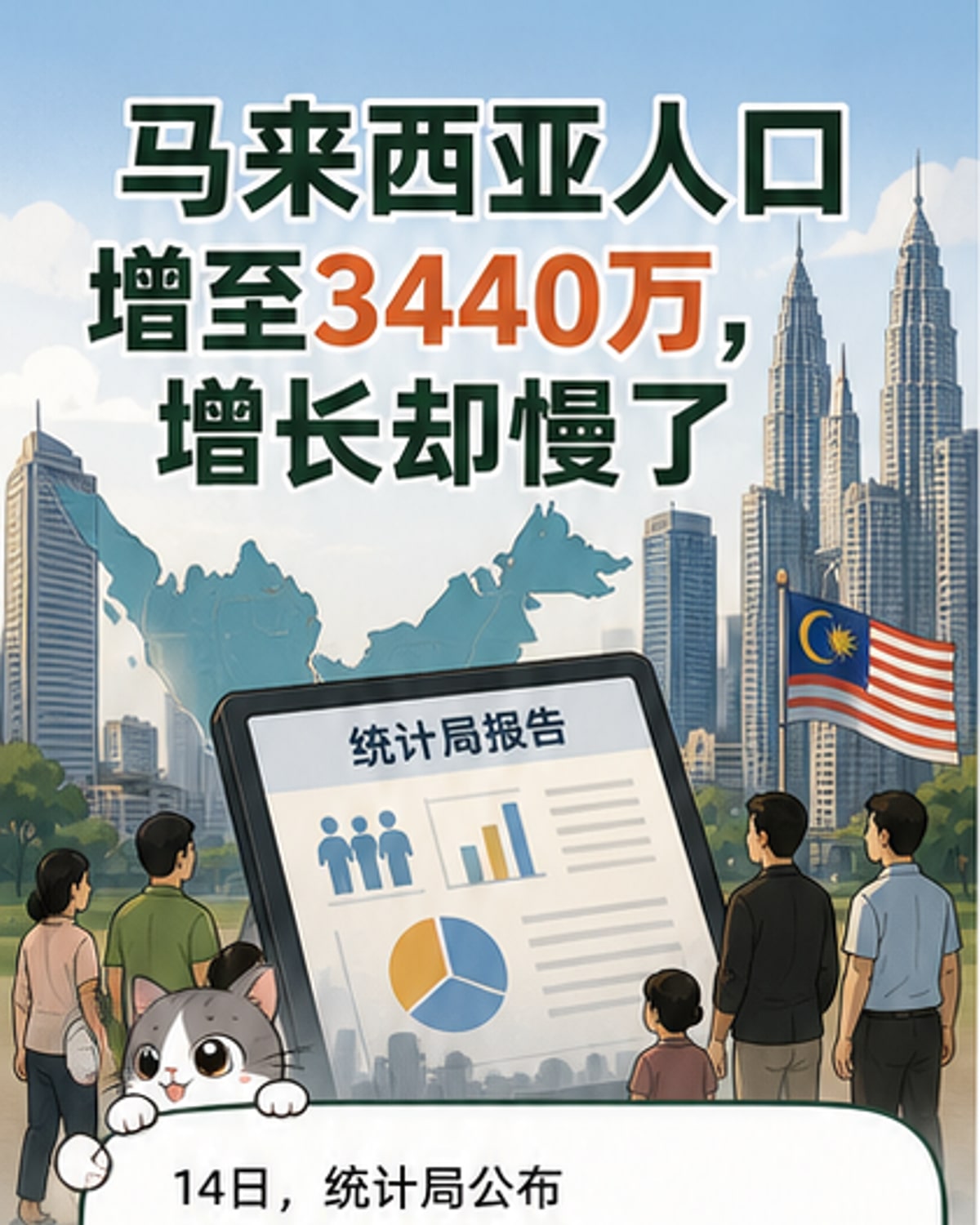 马来西亚人口增至3440万