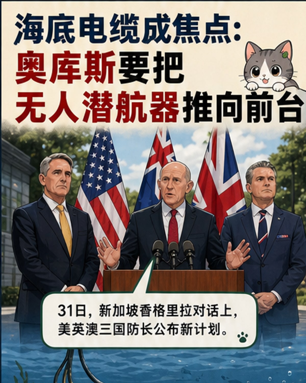 美英澳联手研发无人潜航器