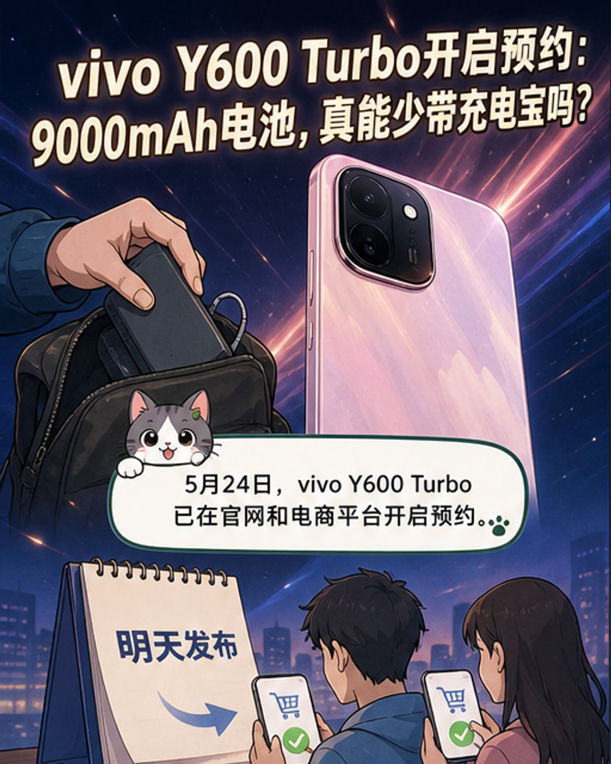 vivo新机配9000mAh电池